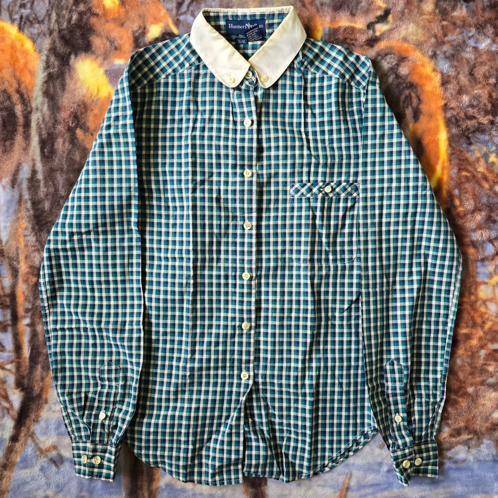 Vintage Hunter's Run 80s Plaid Formal Button Up Womens sz Small